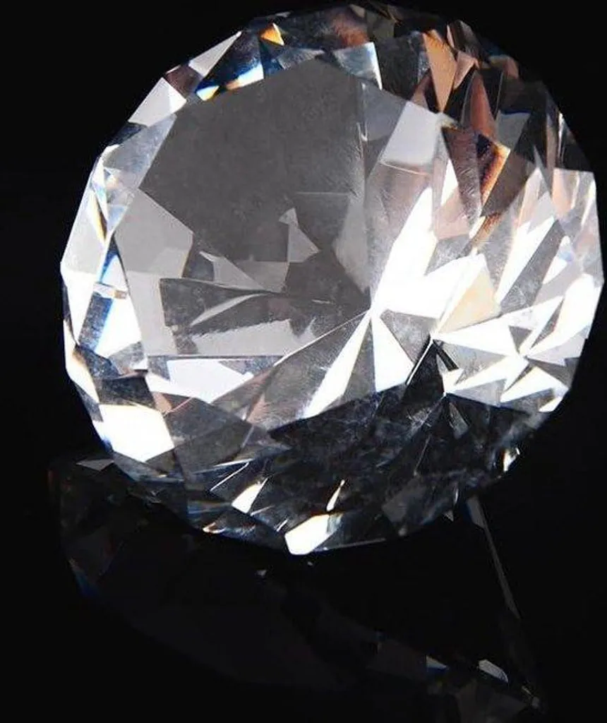 Diamant acrylique multicolore 40mm haute transparence et design