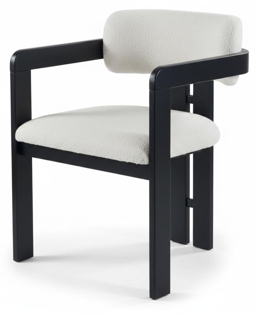 Esszimmerstuhl Stil modern Farbe grau weiß weich bequem Küchenstuhl