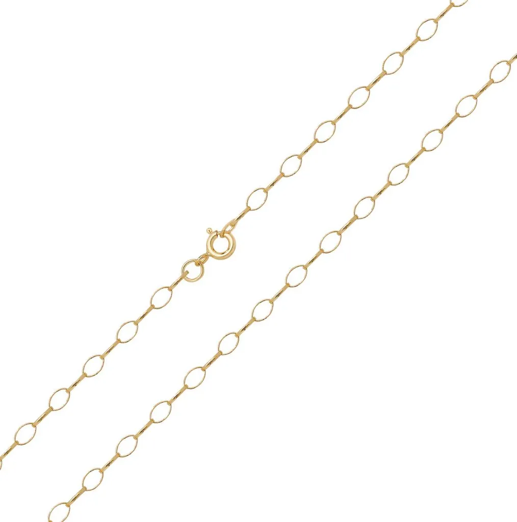Chaine en Or 375 Maille Entrelacée 4mm - Bijou Femme 46cm - TRS19306L18