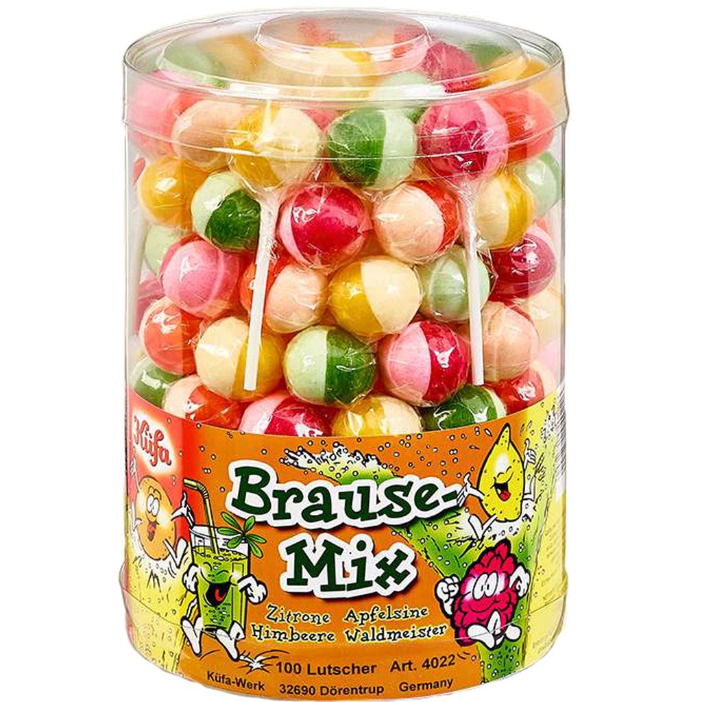 Küfa Brause Mix lízanky v 4 príchutiach 100 kusov 1800g Obrázok produktu 