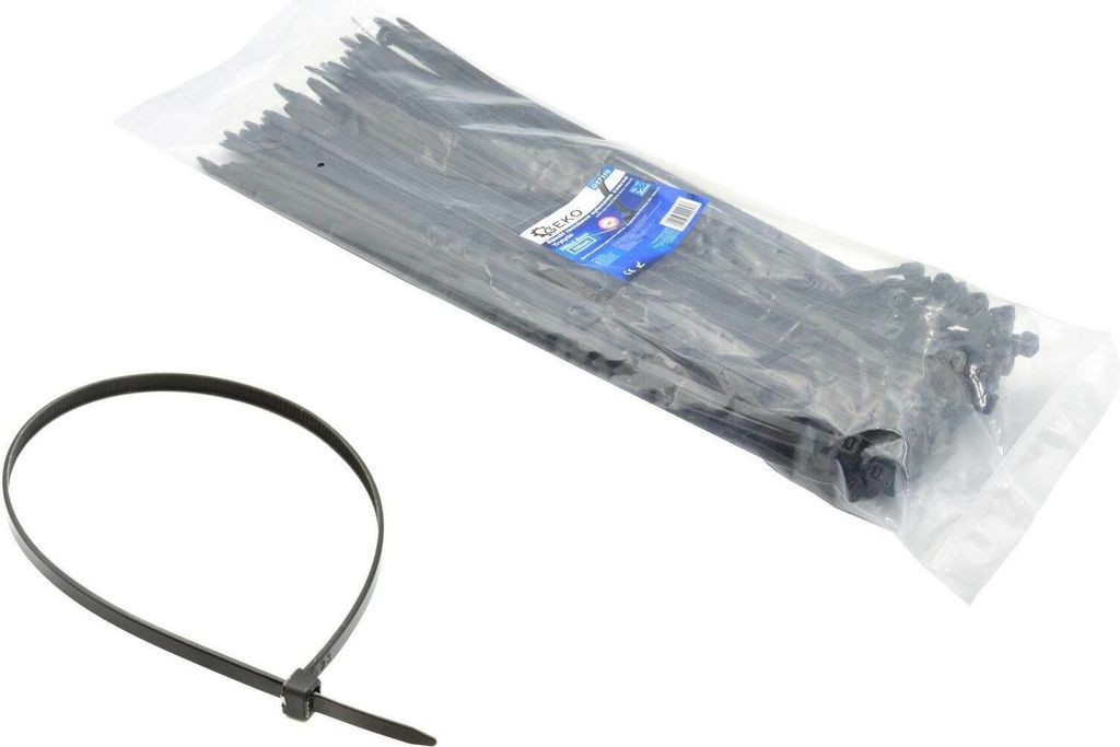 Spannbänder schwarz mit UV-Filter, 550x9,0mm, 50St