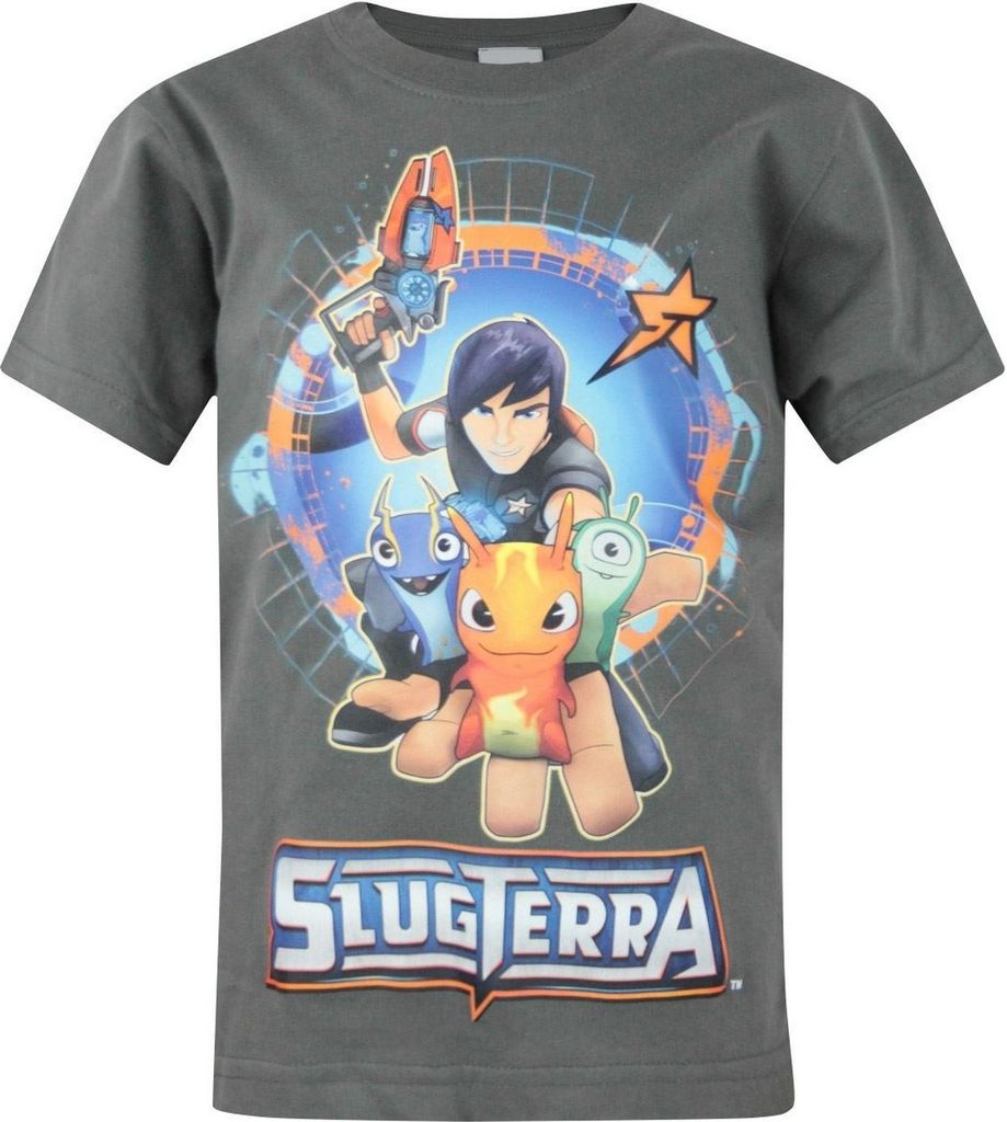 Slugterra Kinder T-Shirt NS5121 (3-4 Jahre (104)) (Anthrazit)