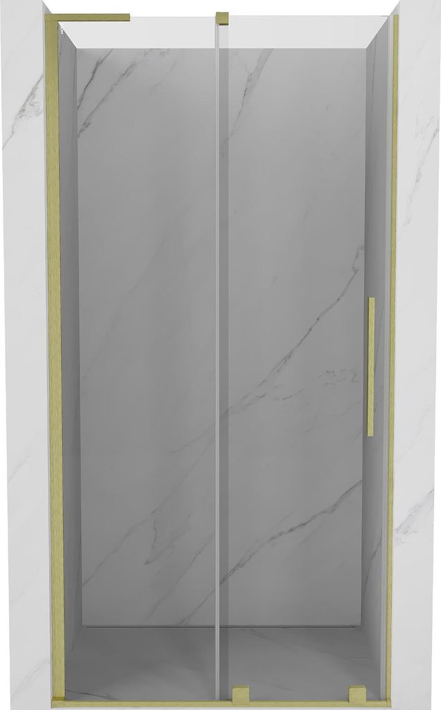 Mexen Velar L Duschschiebetür 110 cm, transparent, gold gebürstet - 871-110-003-01-55