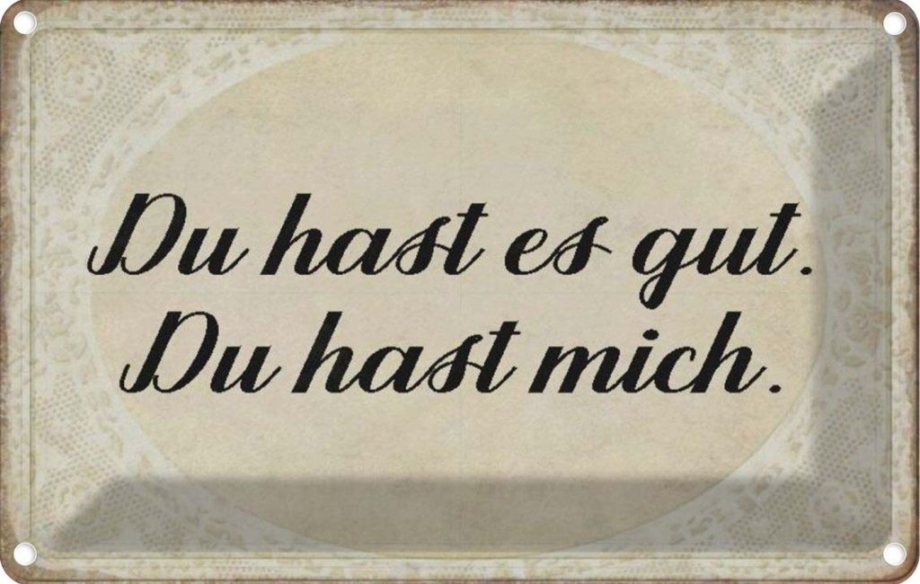 vianmo Blechschild 12x18 cm du hast es gut mich Dekoration Spruch Zitat