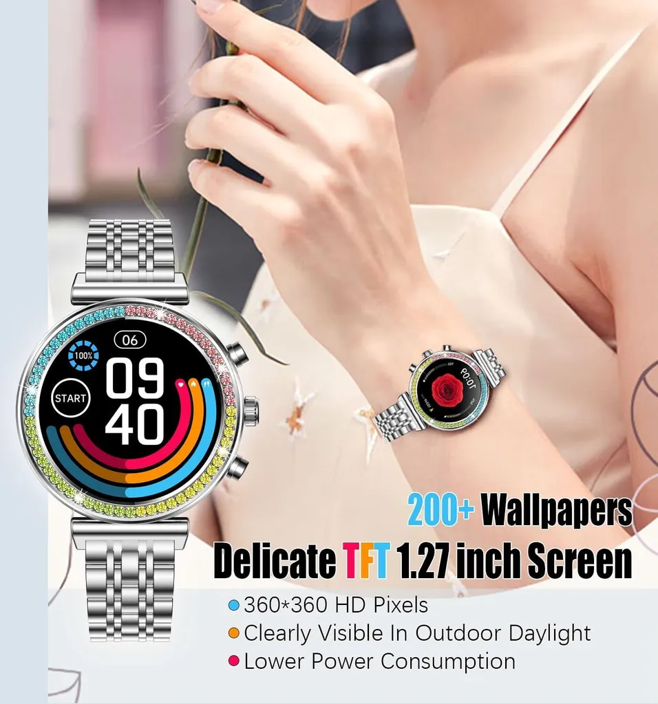 Smartwatch Sportivo Donna Impermeabile 1,25'' HD Chiamate Bluetooth - 2