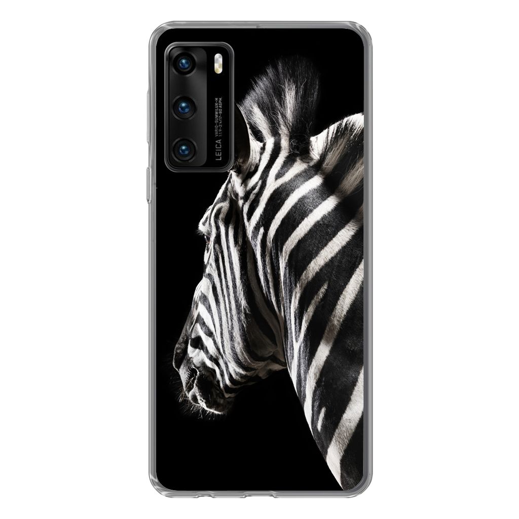 MuchoWow Handyhülle Schutzhülle Hülle für Huawei P40 Zebra - Wilde Tiere - Muster Silikon Softcase Handy Hülle - Handytasche