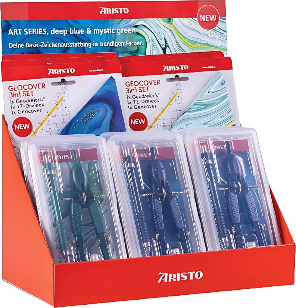 Aristo ART Series Display sort. 6 x Zirkel 6 x Geocover
