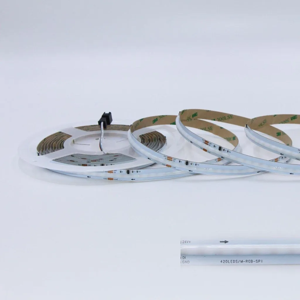 Ruban LED COB RGB 24V pour Décoration Intérieure et Corniches Design