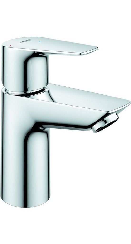 Grohe BauEdge Einhand-Waschtischbatterie, S-Size, Ausladung 95mm, Zugstangen-Ablaufgarnitur, EcoMode, 23559001