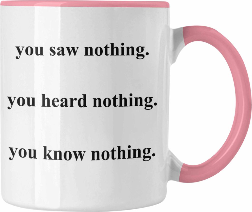 Trendation - Lustige Tasse mit Spruch für Frauen Männer Arbeit Büro Lustig Tassen Becher mit Sprüchen Kollegin Geschenk Sarkasmus Spruch (Rosa)