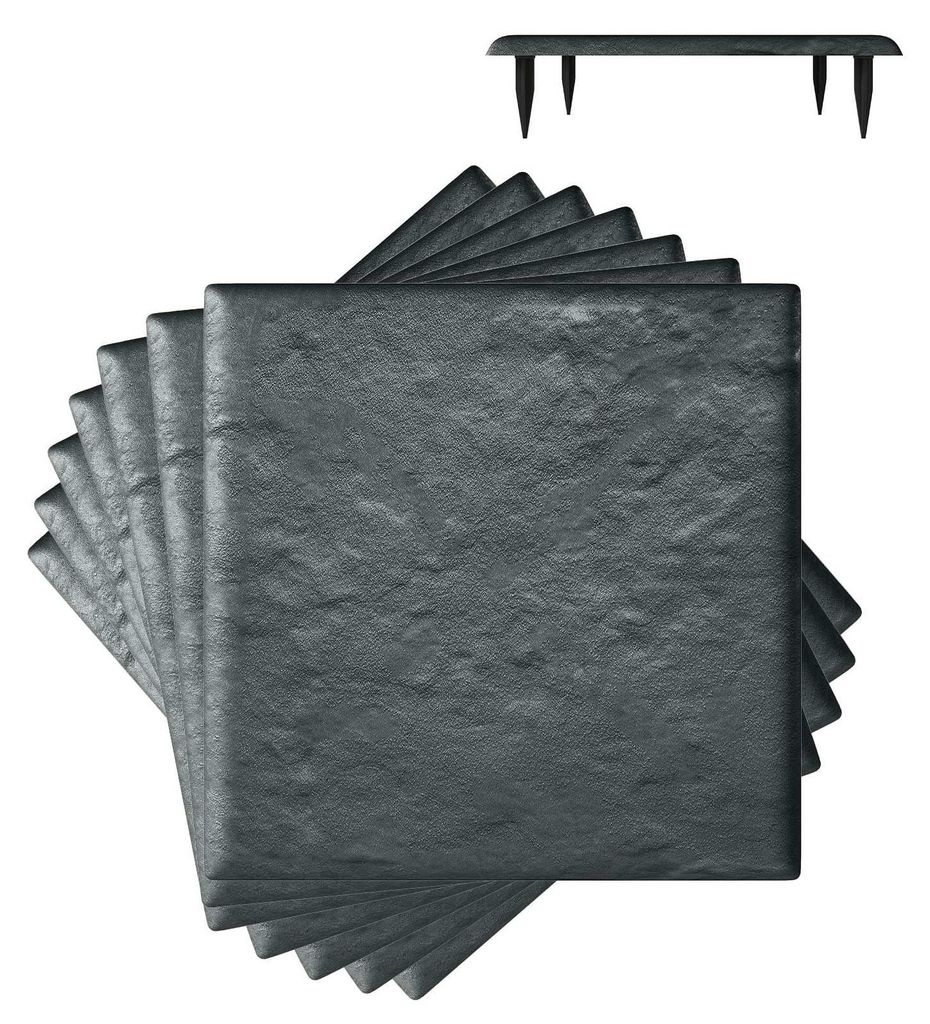 Gartentrittsteine-Set, 8-teilig, 39,5 cm, Grau