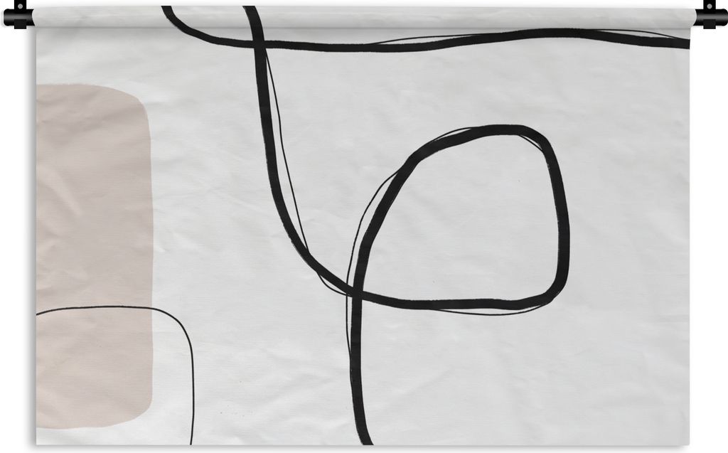 MuchoWow Wandteppich Wandbehang Abstrakt - Pastell - Minimalismus 60x40 cm Tapisserie Dekoration Wandtuch - Wanddekorationen