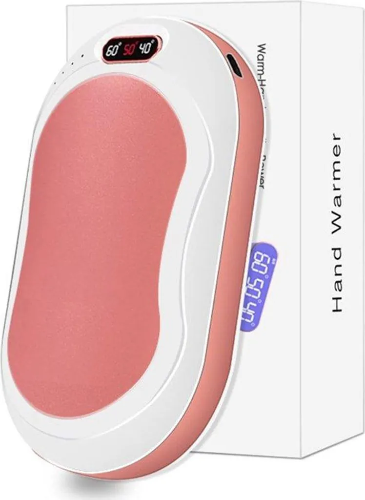 Chauffe-mains électrique rose 3 niveaux - Rechargeable et Portable