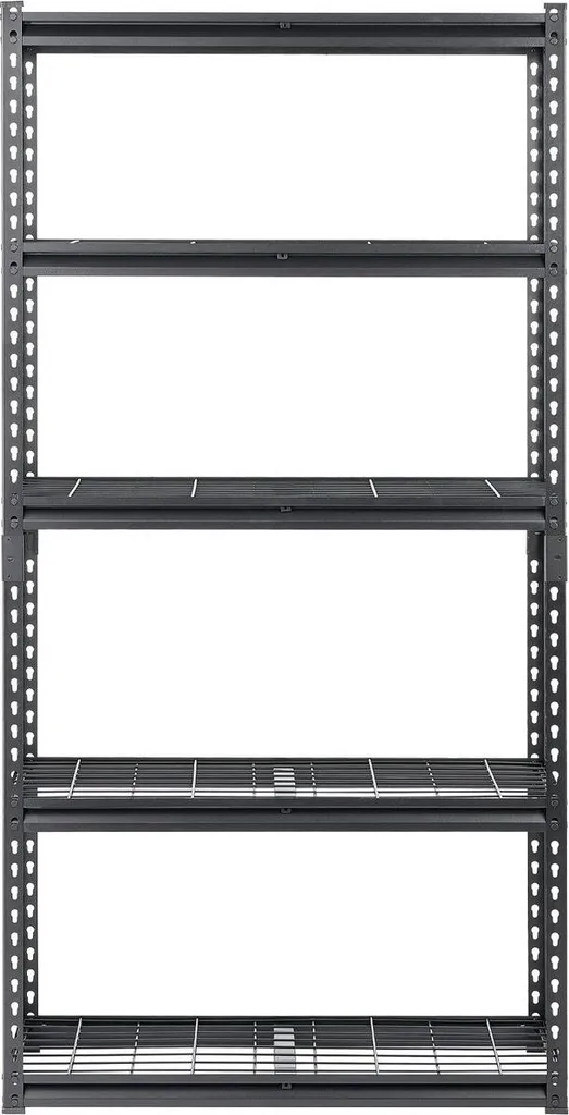 Étagère de garage robuste 5 niveaux réglables 90x40x180cm charge 900kg