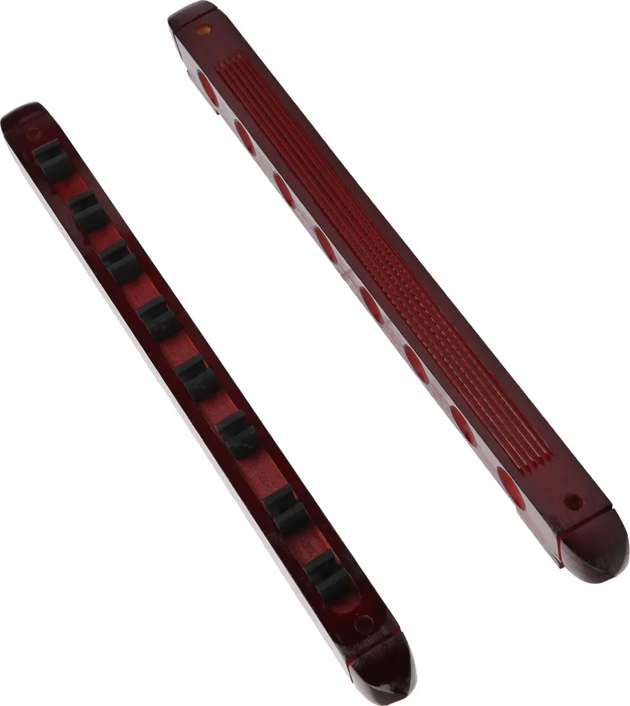 Support de queue de billard mural avec clips - Rangement bois 6 trous