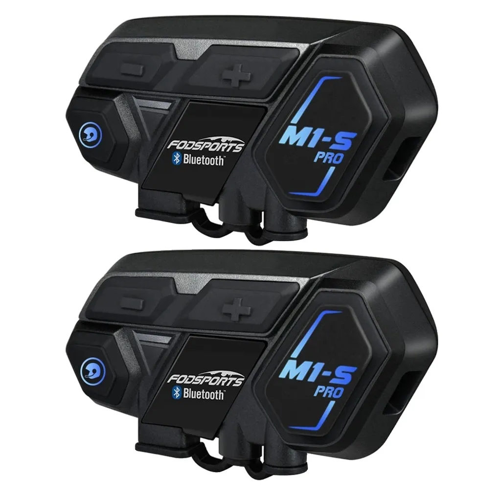 Intercom Bluetooth Moto pour Balades en Groupe 8 Personnes Pack Duo 2km