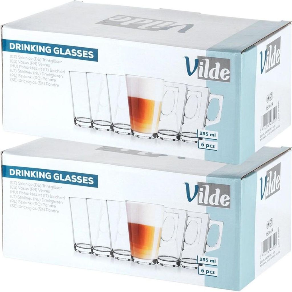 Vilde | Verres avec poignée - 255 Ml - 12 pieces - Verre Image du produit 