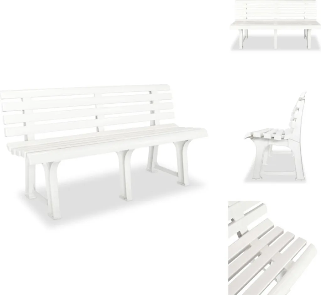 Panca da Esterno Bianca vidaXL 145,5 cm | Arredo Giardino Pratico