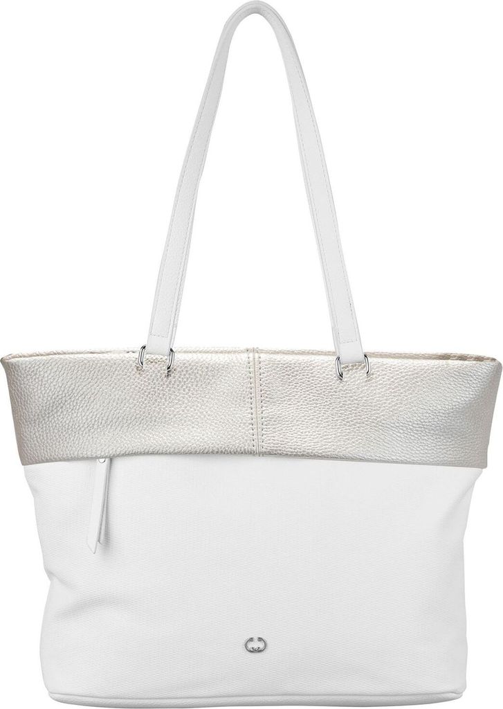 GERRY WEBER Schultertasche Keep In Mind Shopper LHZ Metallic Cold weiß