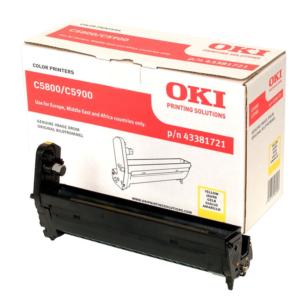 OKI 43381721, Original, C5800, C5900, C5550MFP, 20000 Seiten, Laserdrucken, Gelb, Schwarz