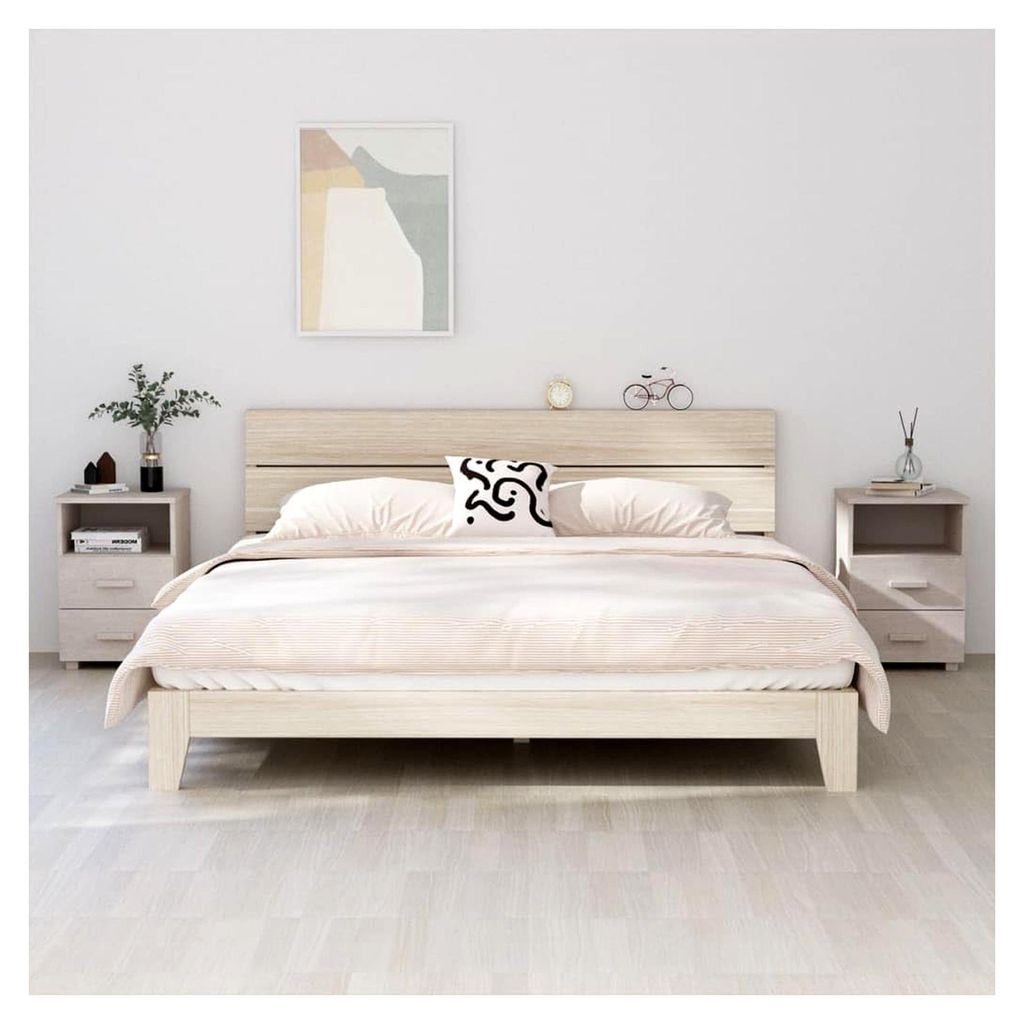 Nachttische HAMAR 2 Stück Weiß 40x35x62 cm Massivholz