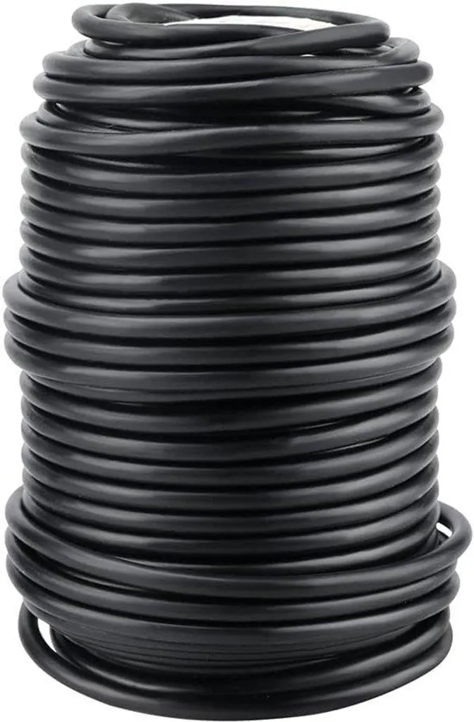 Fil de liage noir en plastique 3,5 mm x 20 m pour jardin et bricolage