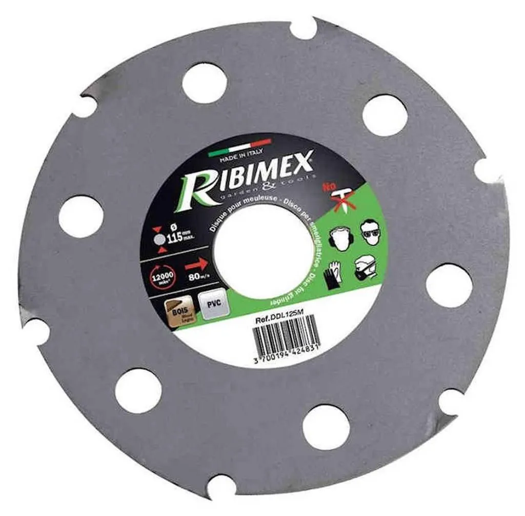 Disque Meuleuse 125 mm Spécial Menuiserie - Coupe Bois et PVC Rapide