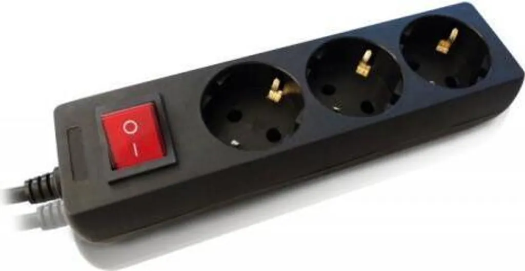 Prolunga e+p E 46 3 Metri Nera | 3 Uscite 16A | Offerta Limitata