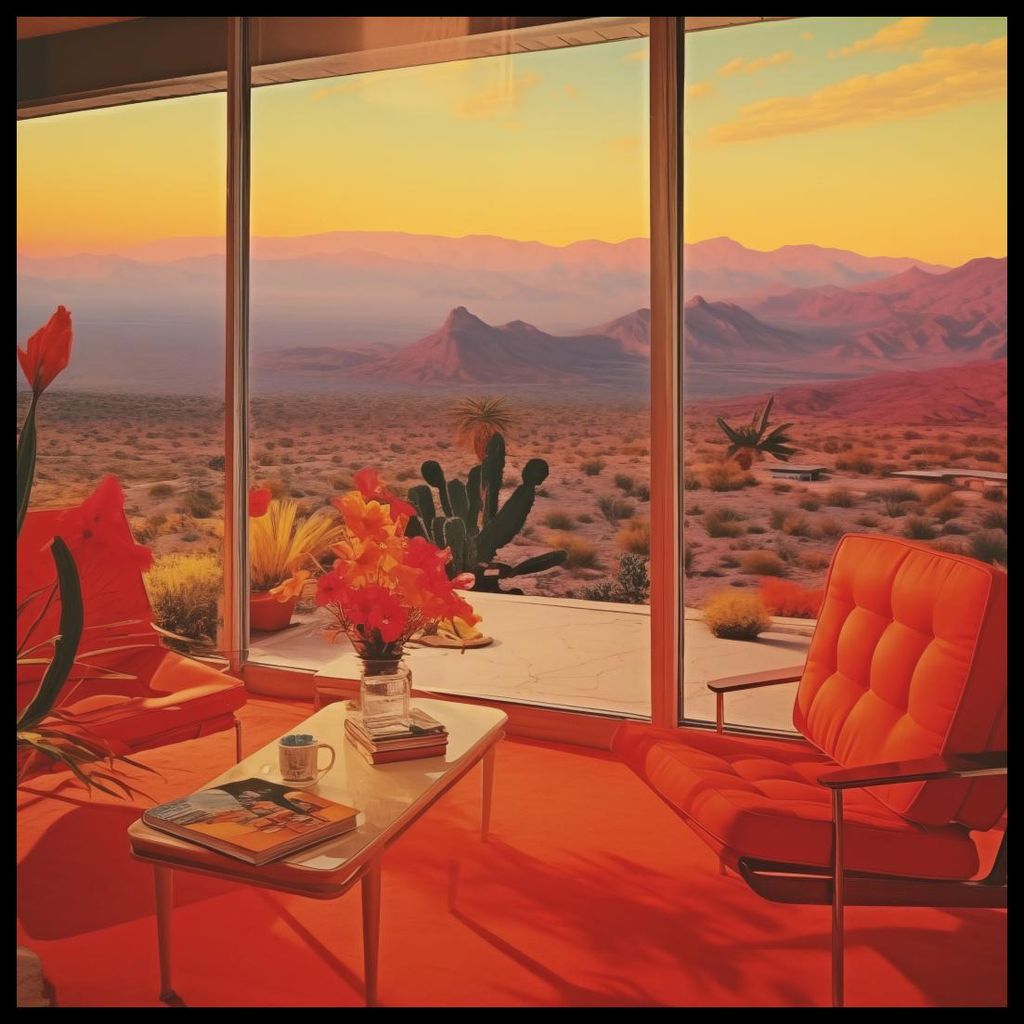 Plakat 90x90cm Leben im Wüstenhaus