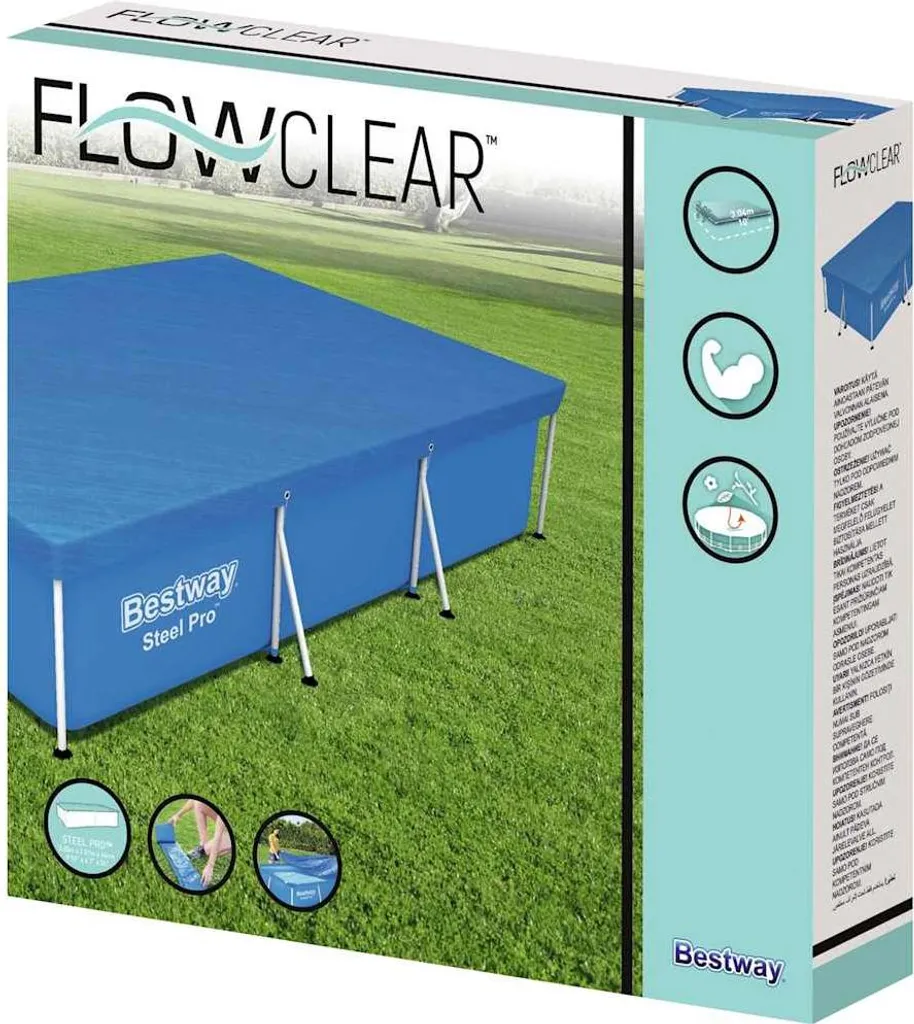 Copertura Bestway Flowclear 304x205x66 cm | Telo Piscina Rettangolare