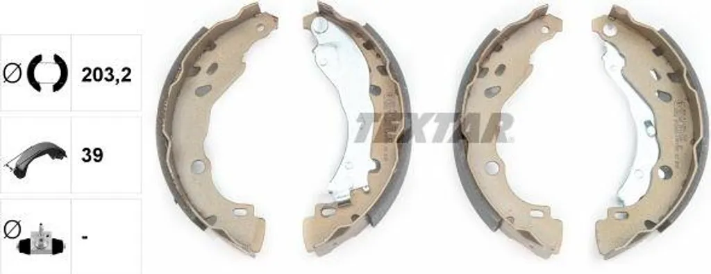Set Ganasce Freno TEXTAR 91061600 Originali per Citroen e Lancia Y