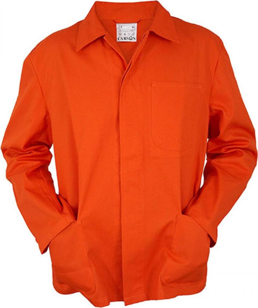 Carson Classic Workwear KTH709J | Herren Classic Long Work Jacket bis 60 Grad waschbar - Farbe: Orange - Größe: 48