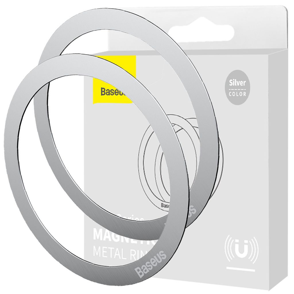 Baseus Halo Series Magnetischer Ring (2 Stk/Pack) Silber Produktbild 