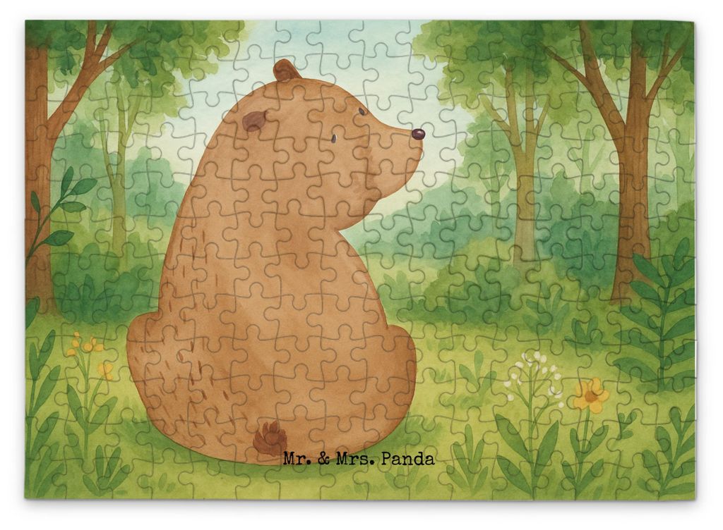 Mr. & Mrs. Panda Puzzle Bär Schulterblick Design 192 Teile - Weiß - Geschenk, Selbstachtung, Weisheit, Bärenliebe, 2000, 500, Teddy, 1500, 1000,...