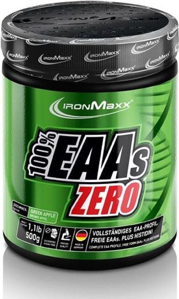 IronMaxx 100% EAAs Zero - 500 g Grüner Apfel