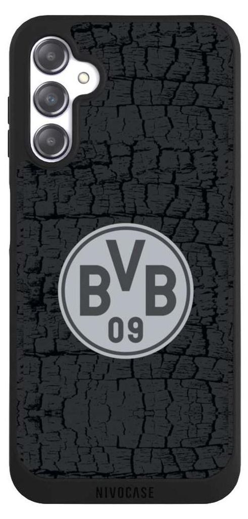 NIVOCASE Handyhülle für Samsung Galaxy A14 5G Hülle NIVOpure Case Schwarz BVB Borussia Dortmund Trikot