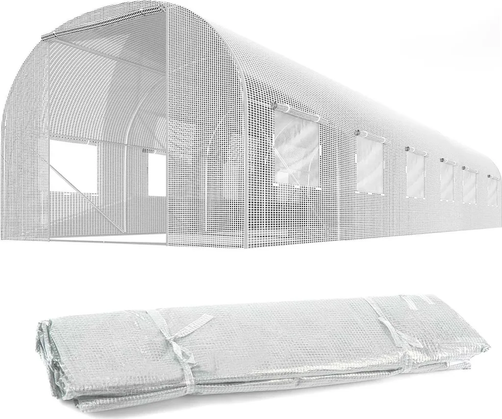Serre tunnel pour potager bio 3x6m Plonos blanche protection cultures