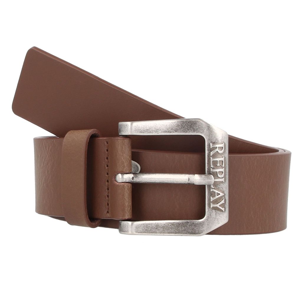 Ceinture Replay En Cuir De Buffle Marron Taille 95 - Neuf Avec étiquettes