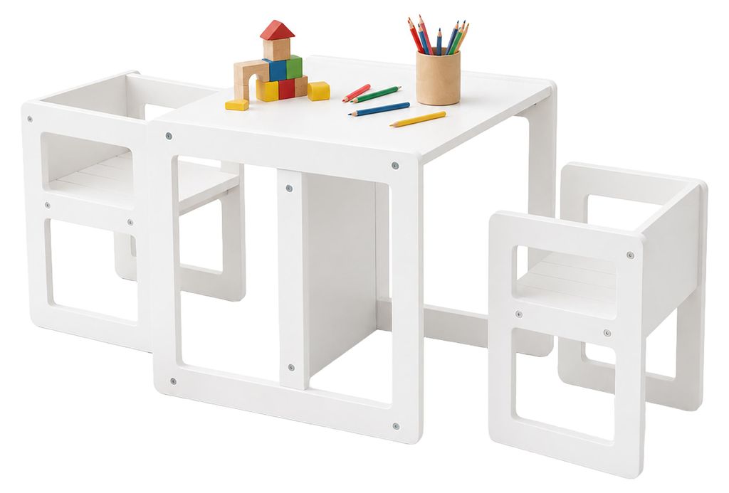 Conjunto de mesa y sillas para niños Relaxdays, juego de 3 Imagen del producto 
