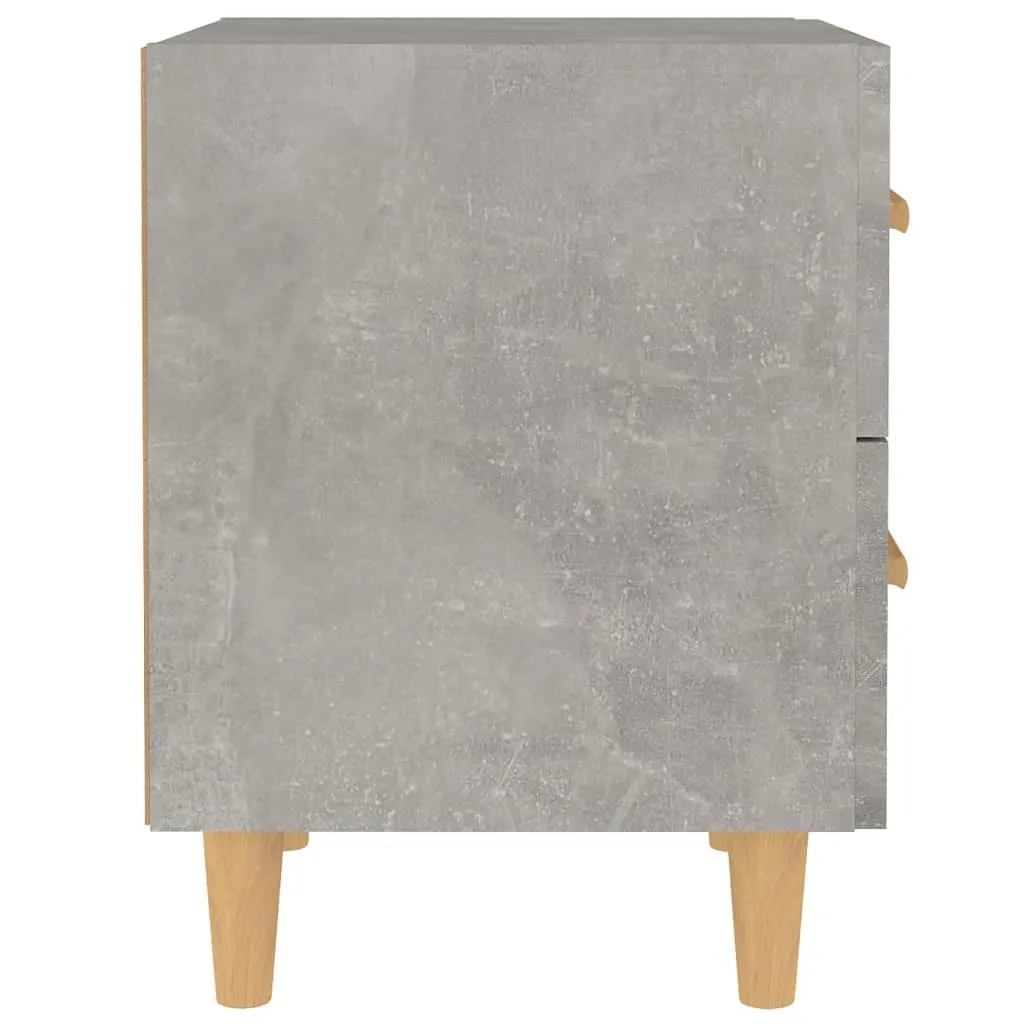 Chevet Gris Béton 40x35x47,5 cm : Lot de 2 tables de nuit modernes - 4