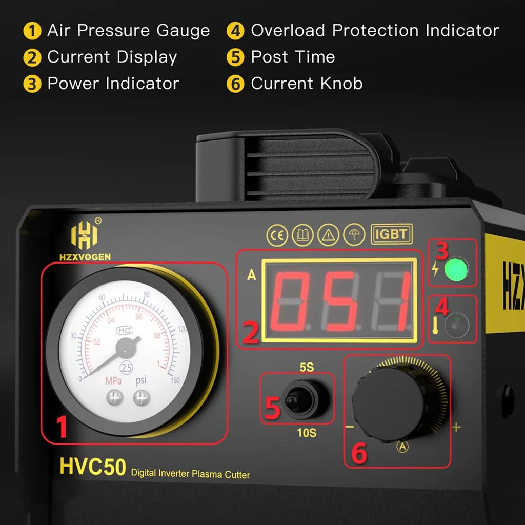 Découpeuse plasma HVC50 performance de coupe nette et précise 50A