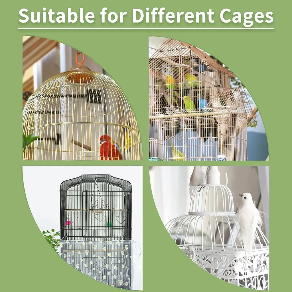 Filet de cage à oiseaux pour éviter les projections de graines au sol