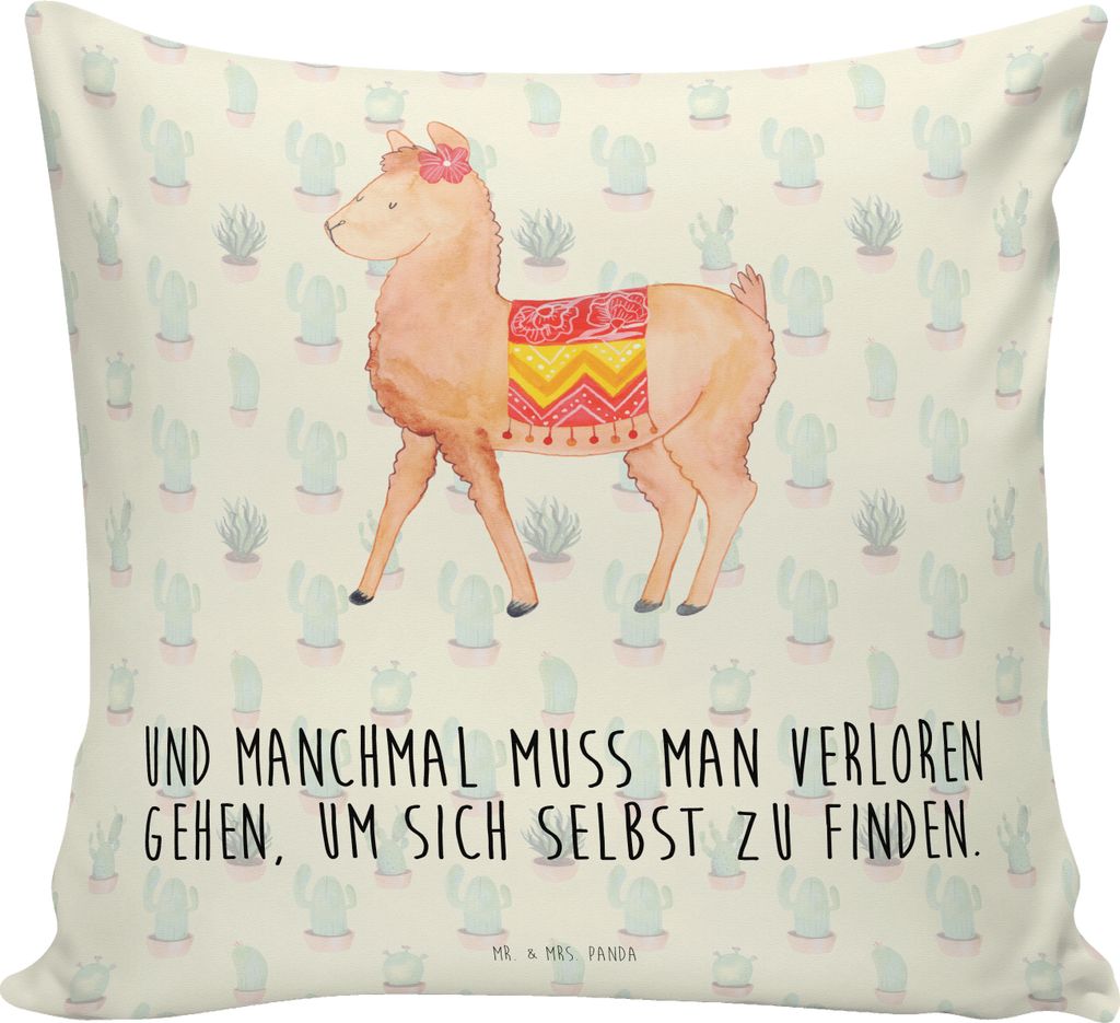 Mr. & Mrs. Panda kuschelkissen 40x40 Alpaka Stolz - Kaktus Grün - Geschenk, kissen für sofa, Kuschel, Deko, Dekokissen