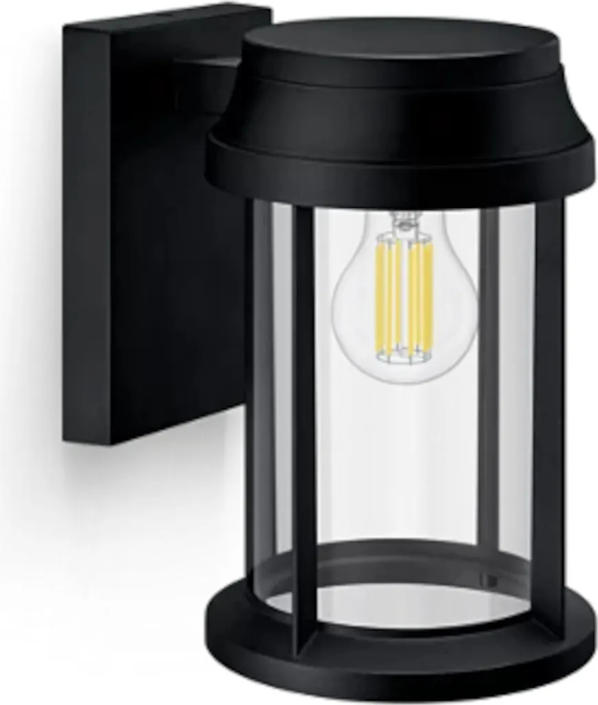 Applique murale ronde Philips BELLINI noire IP44 étanche douille E27