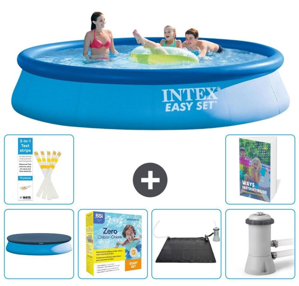 Easy Set Pool Rund - 396x84 cm - 7-teilig S60