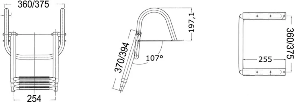 Échelle 3 marches blanc, la solution pliable pour petits espaces intérieurs - 3
