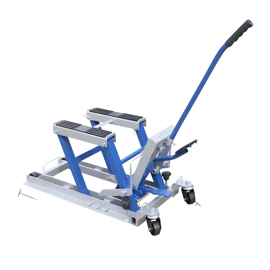 Support de levage hydraulique moto pour entretien et hivernage 680 kg