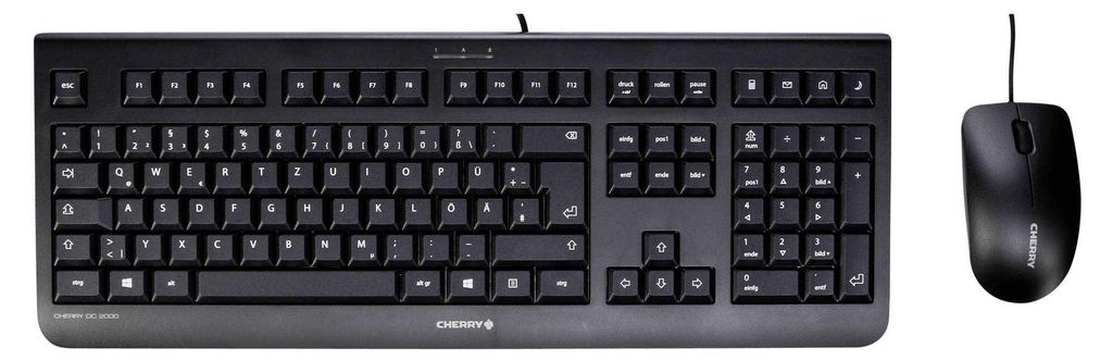 CHERRY TAS Desktop-Set DC 2000 Corded DE-Layout schwarz Image du produit 