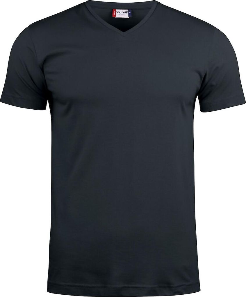 T-Shirt Basic-T mit V-Ausschnitt, enger Passform und Produktbild 