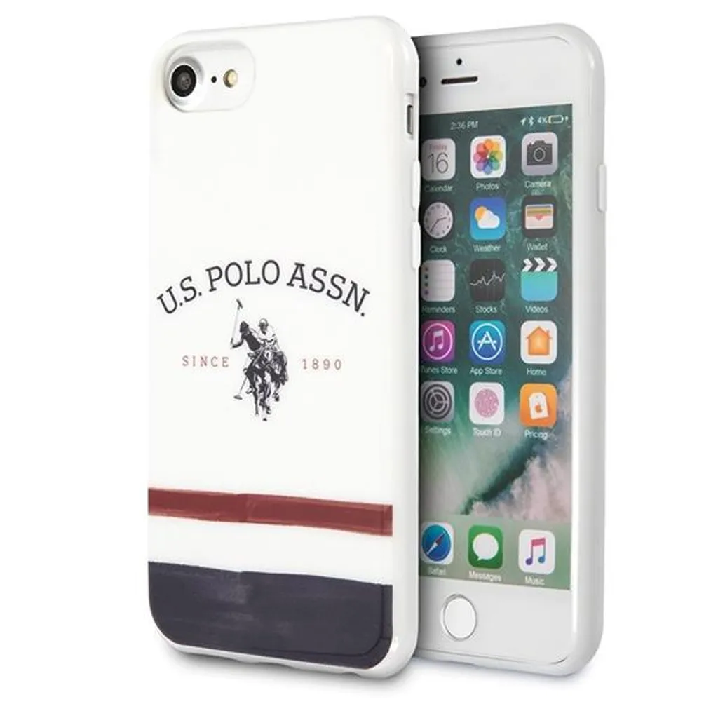 Custodia U.S. Polo Assn. iPhone 7/8/SE USHCI8PCSTRB - Bianco Tricolore